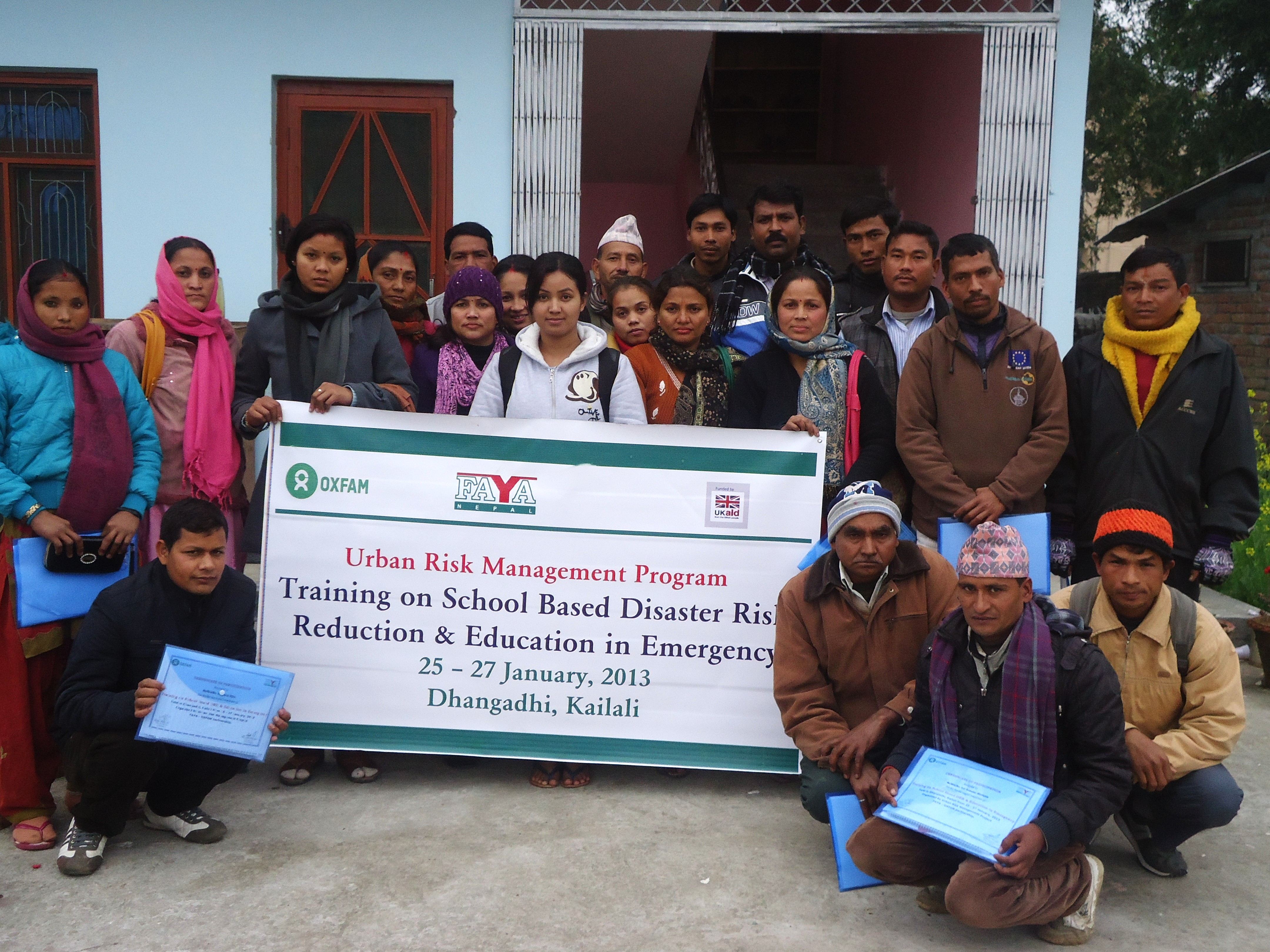 Training on School Based Disaster Risk Reduction & Education in Emergency