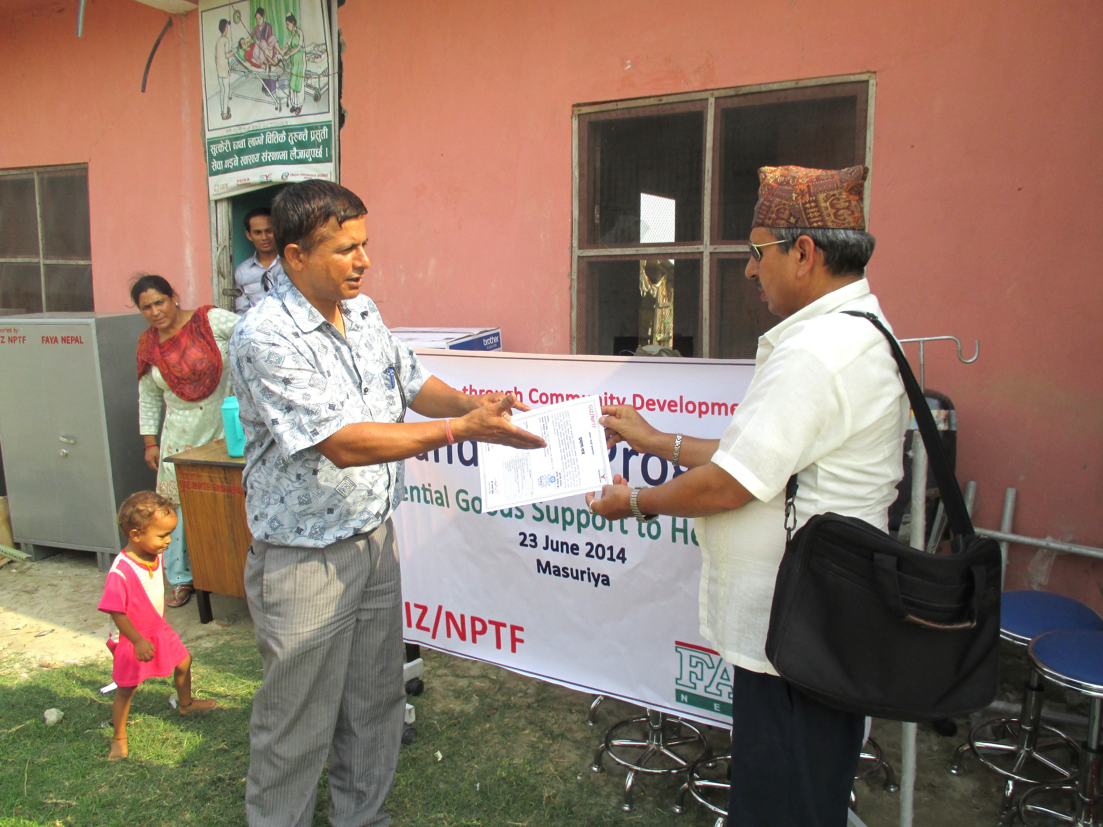 Supporting essential goods to health post