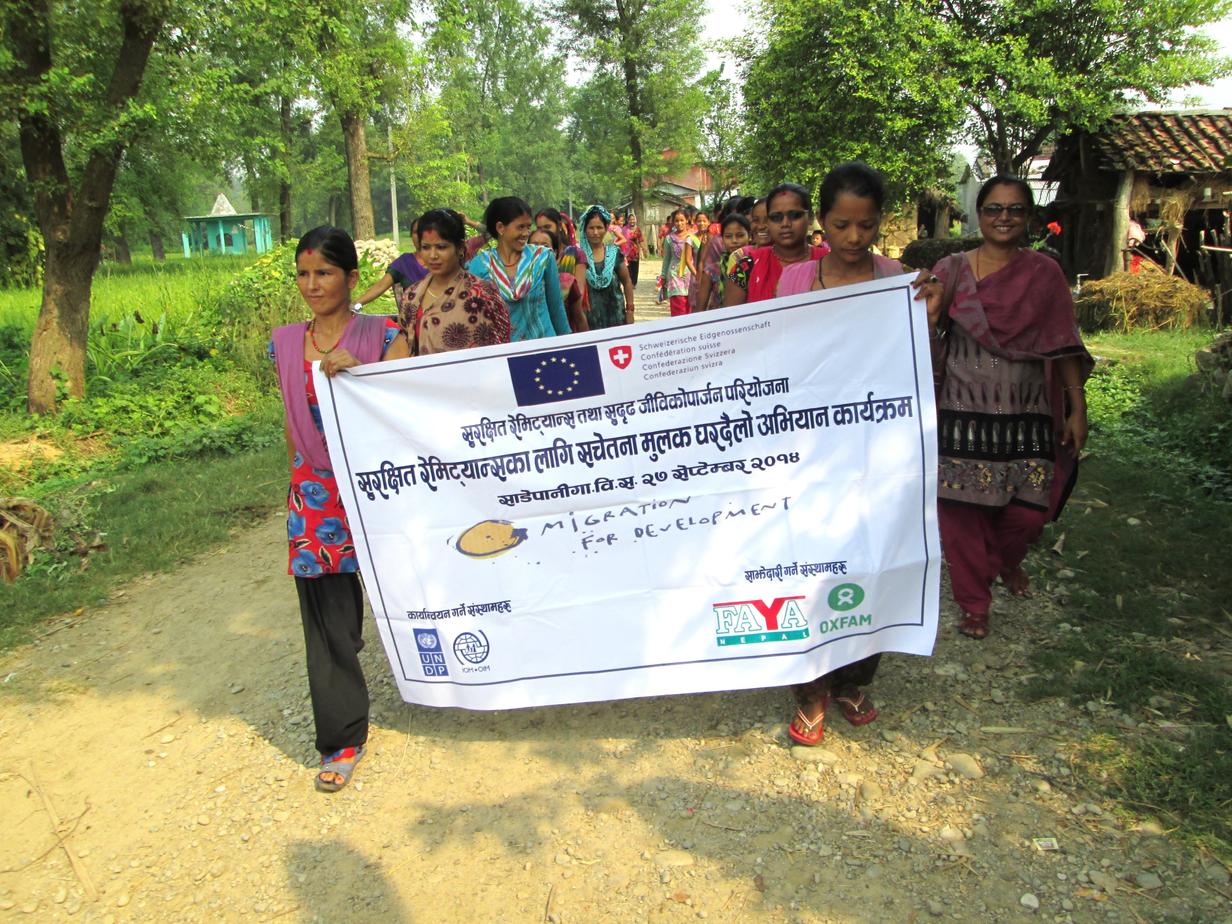 Door-to-Door Awareness Campaign on Safe Remittance