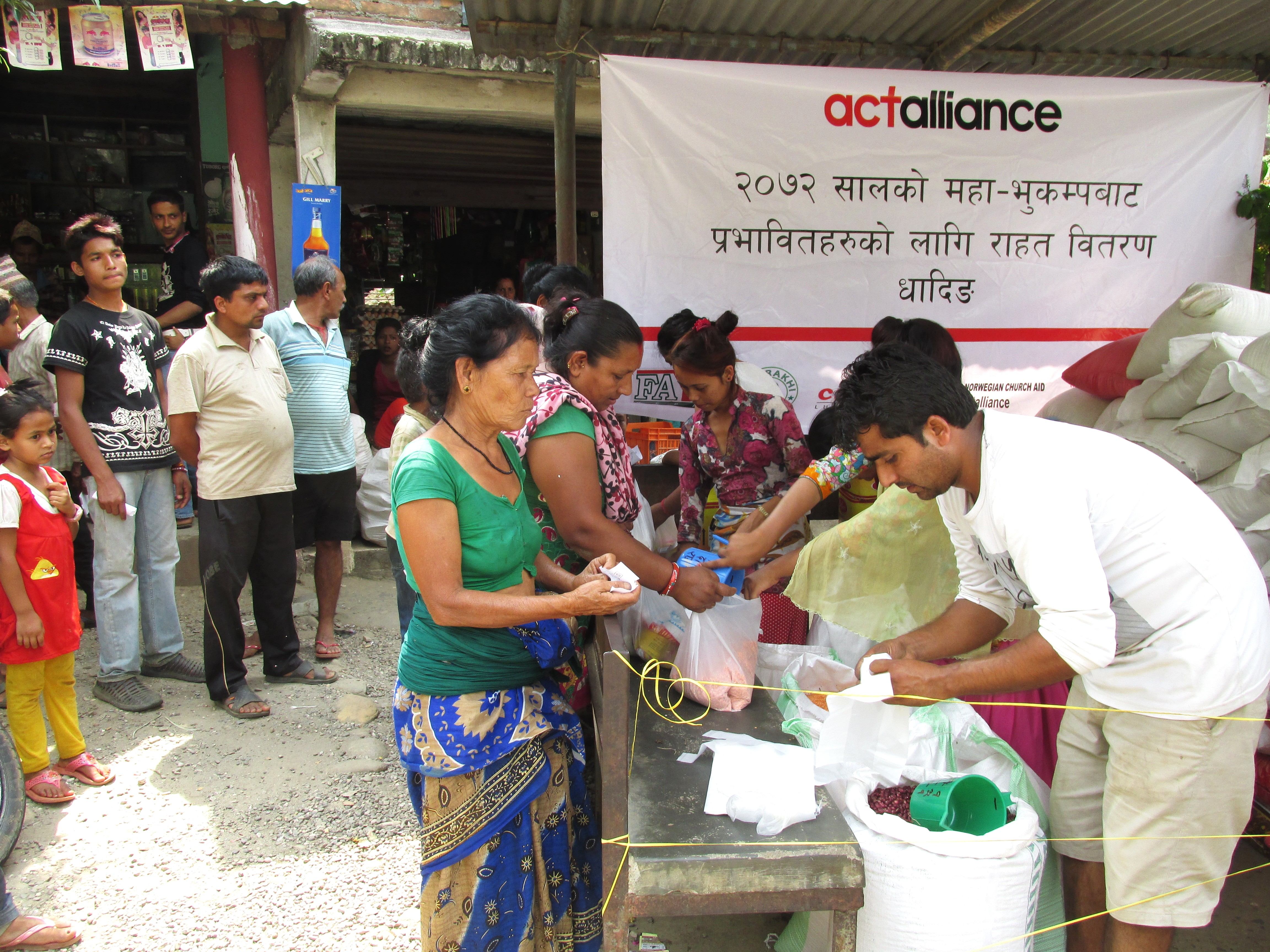 Relief distribution, Dhading